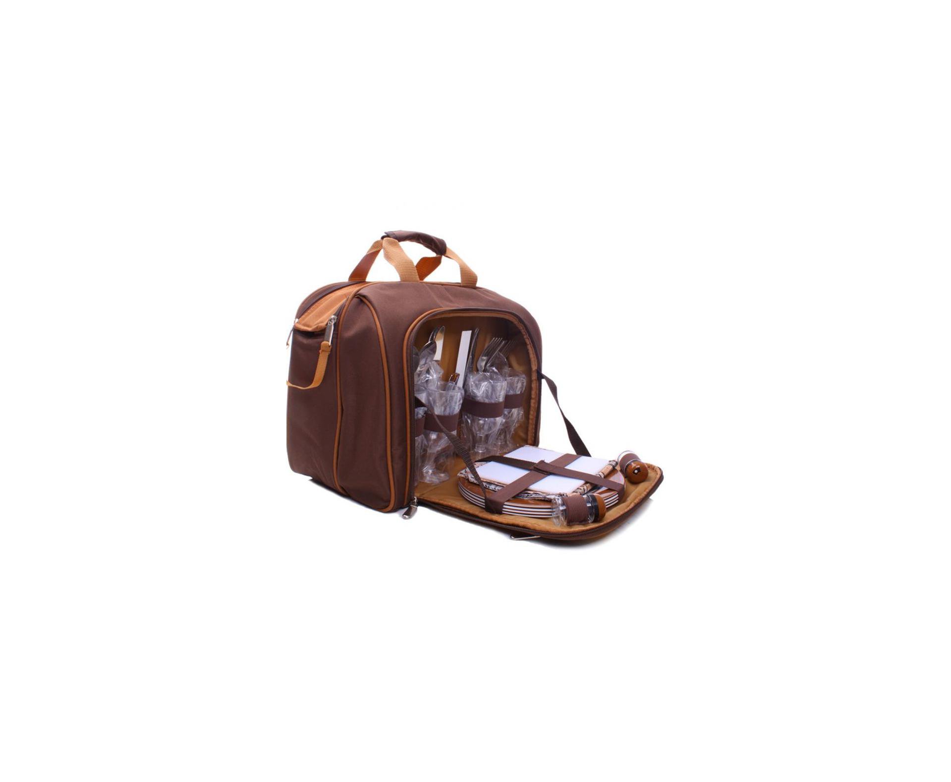 Bolsa Térmica Com Kit Picnic 4 Pessoas - Guepardo