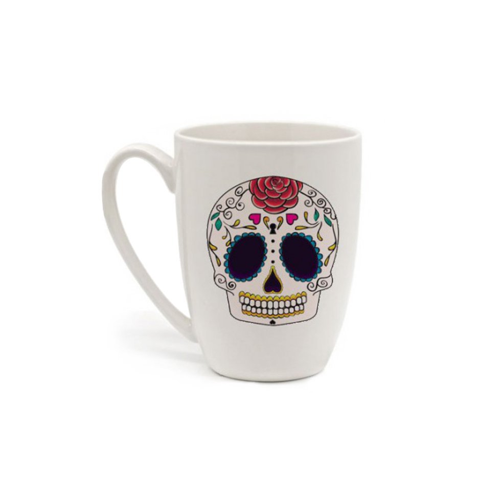 Caneca Em Porcelana - Caveira Mexicana