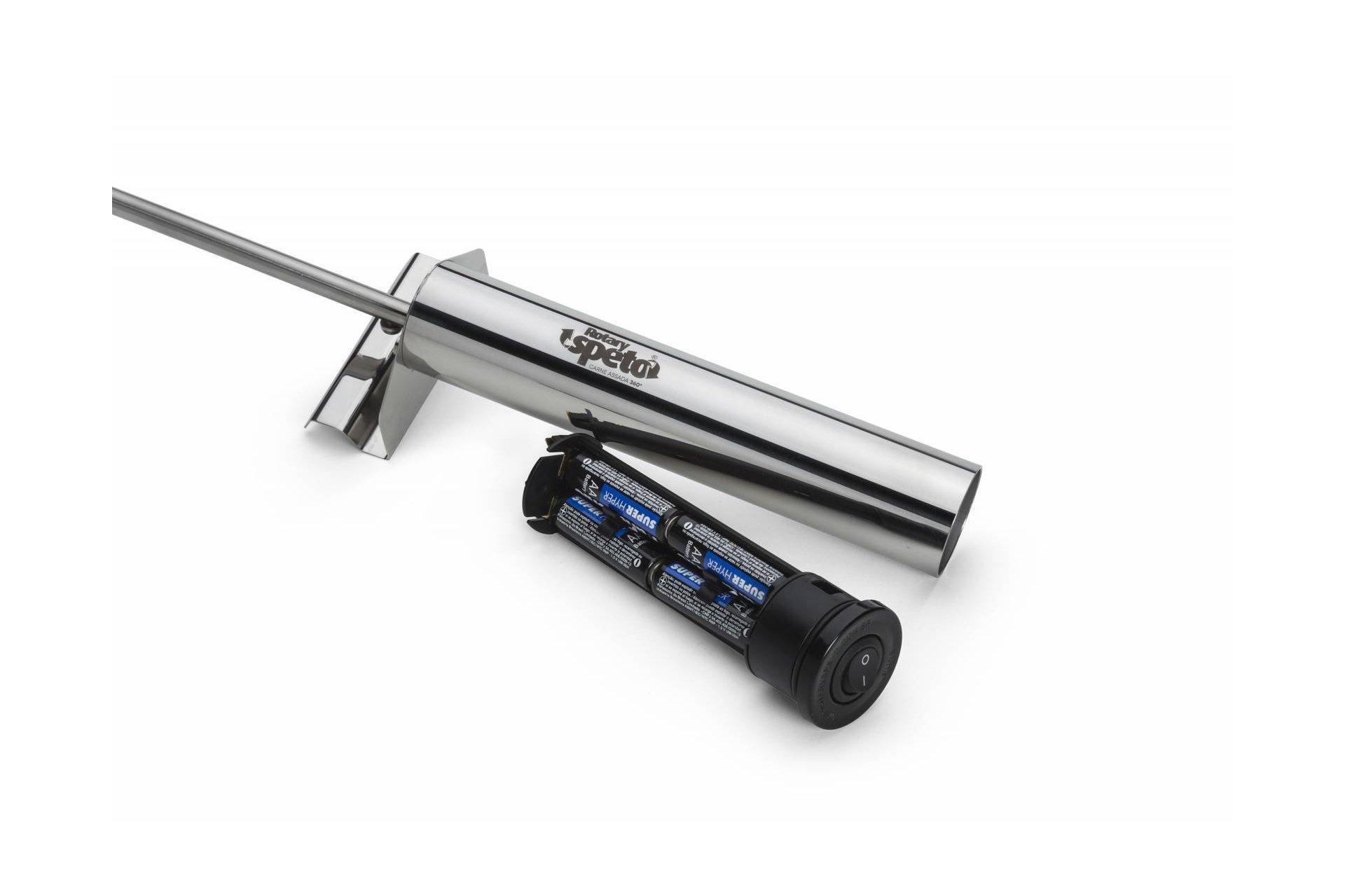 Espeto Giratório Inox E Pilha - Rotary Speto