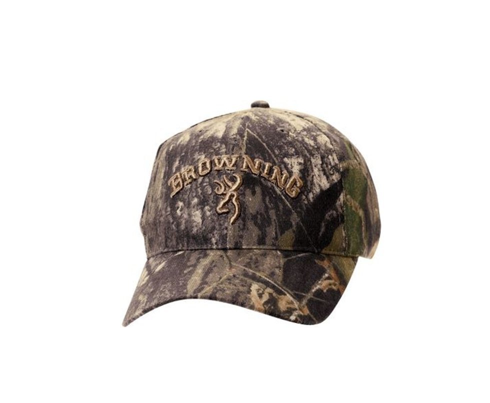 Kit Boné Browning Camuflado  Com Lanterna Para Camping - Verde E Bege