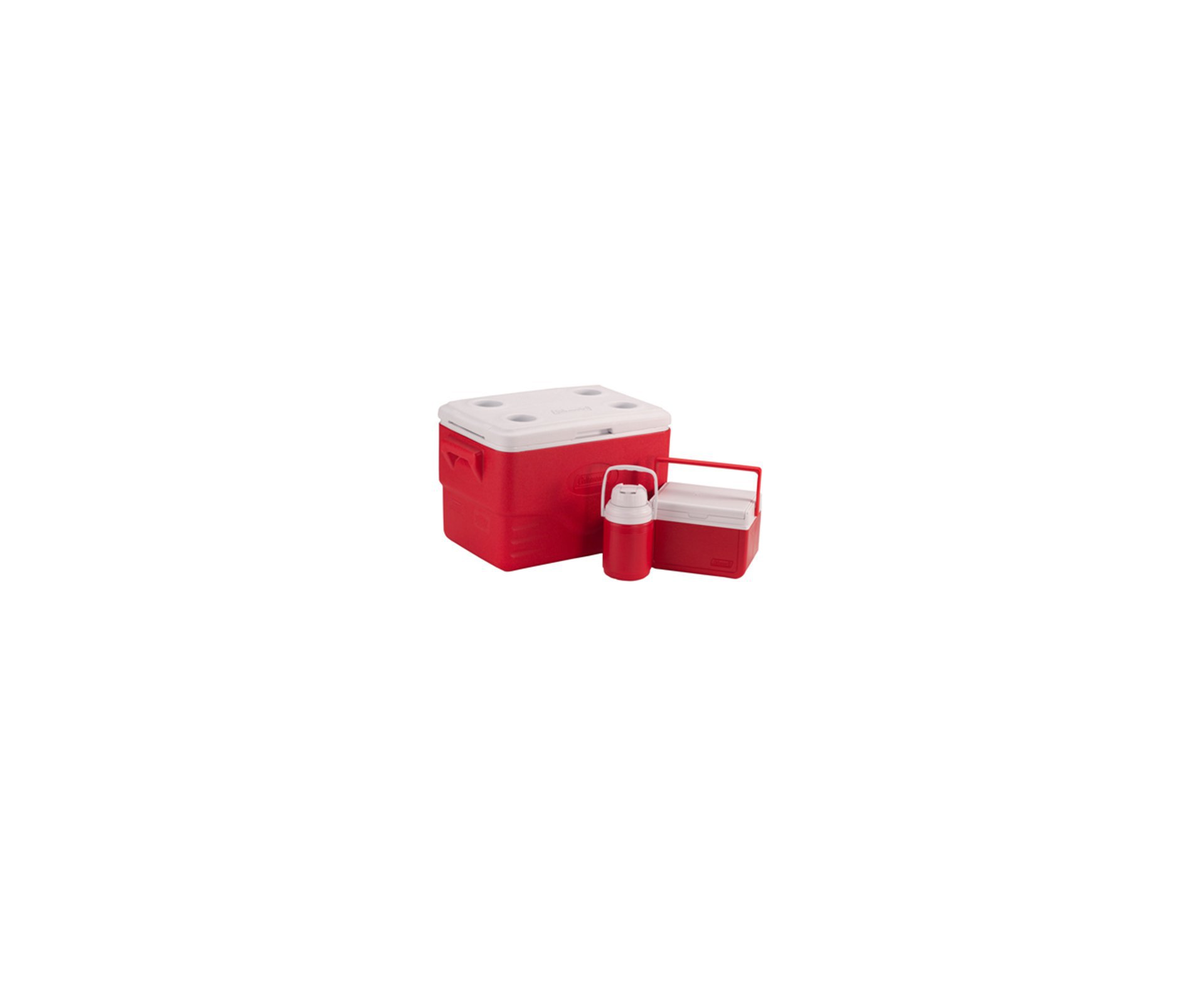 Combo Caixa Térmica 36 Qt (caixa 34 L + Garrafa 1,2 L + Caixa 5 L) Vermelho - Coleman