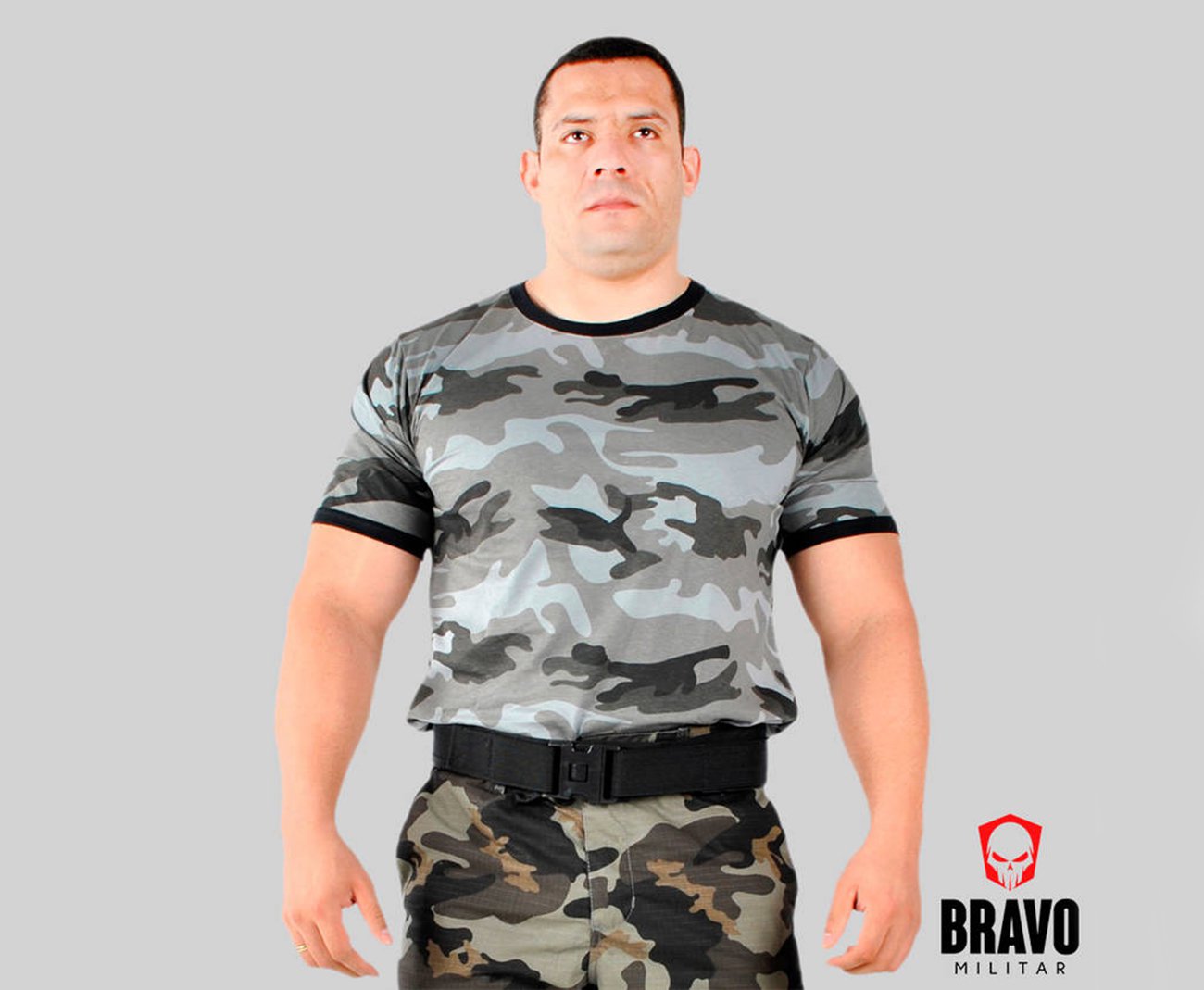 Camiseta Masculina Camuflada Urbano - Bravo