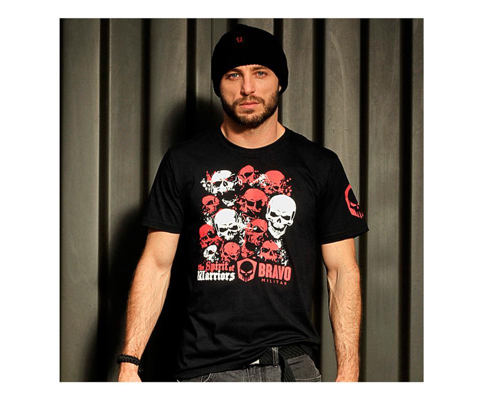 Camiseta Estampada Spirit Of Warriors Preta - Bravo - P