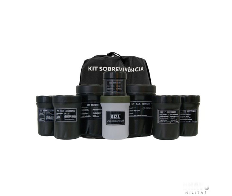 Kit Sobrevivência Bravo Militar 100 Itens - Bravo