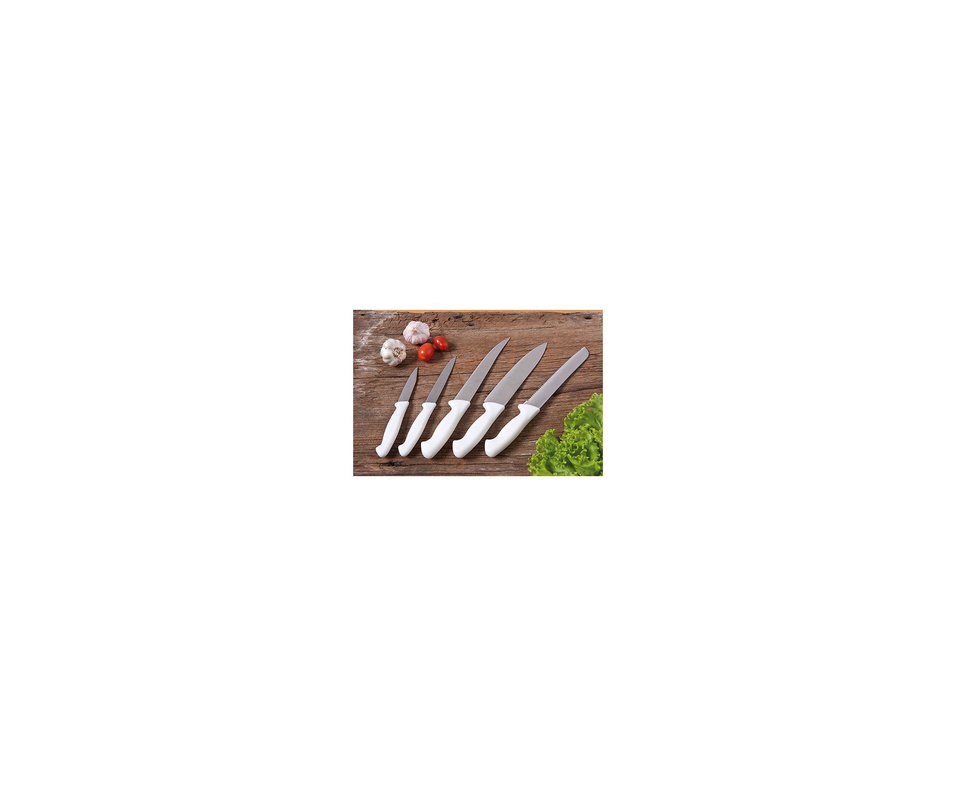 Conjunto 05 Facas Aço Inox Cozinheiro Gourmet - Mor
