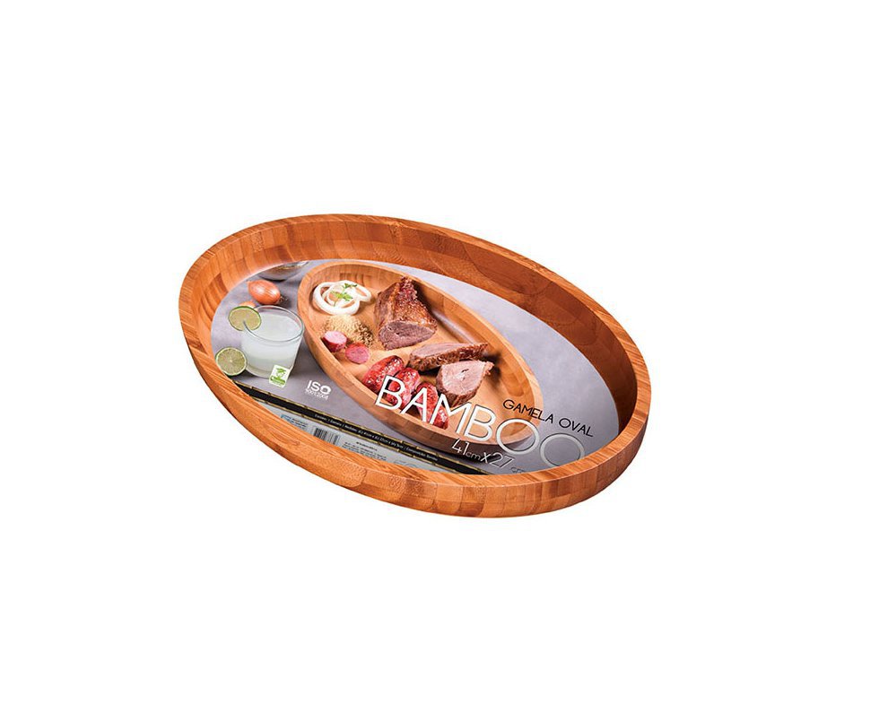 Gamela Oval Bamboo 41x27cm - Mor
