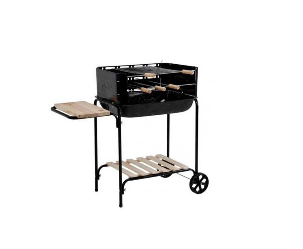 Churrasqueira Bonanza Com Rodas E Bacia Esmaltada Ref. 003012 - Mor