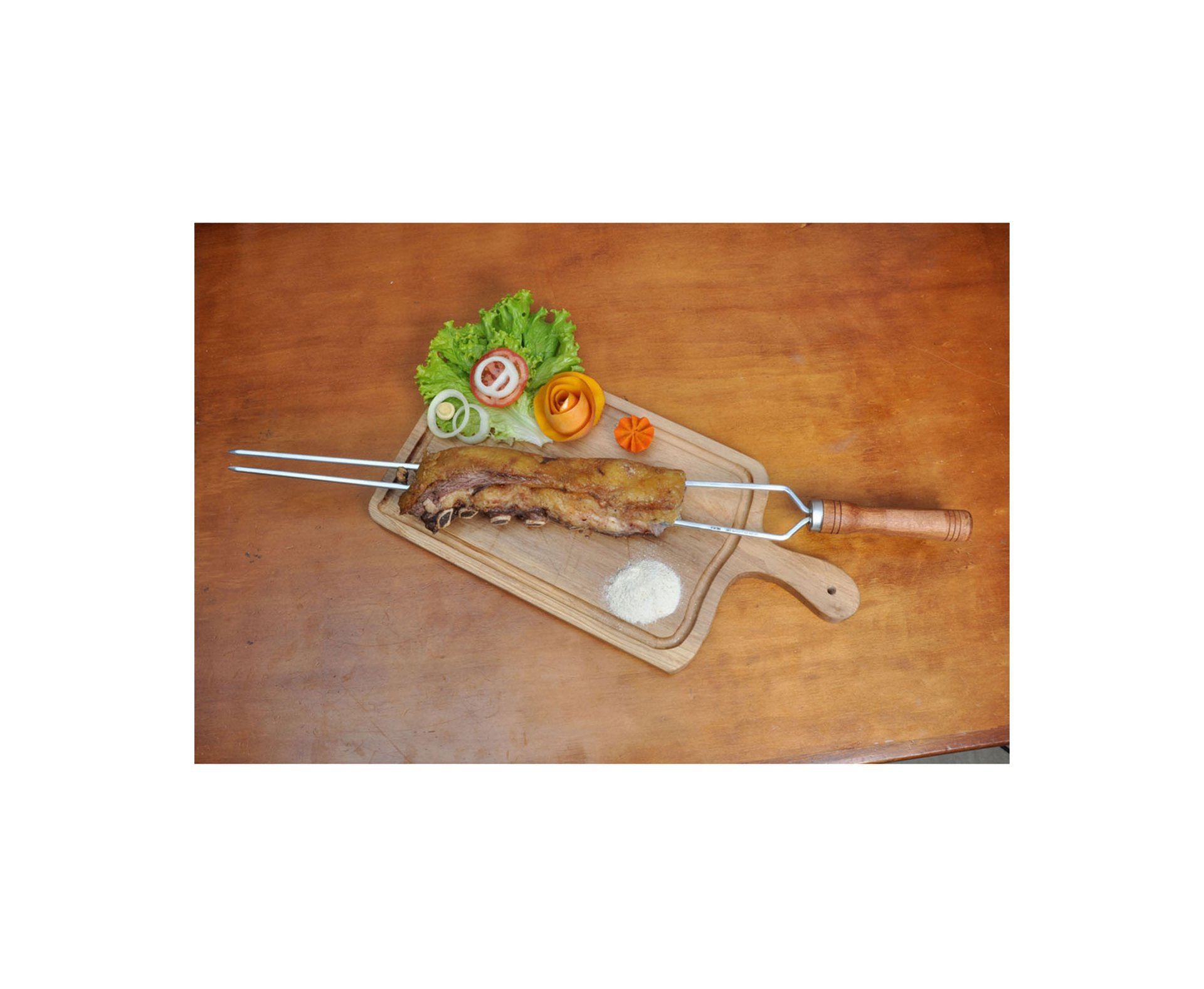 Espeto Alumínio Duplo 1,00m Ref. 003256 - Mor