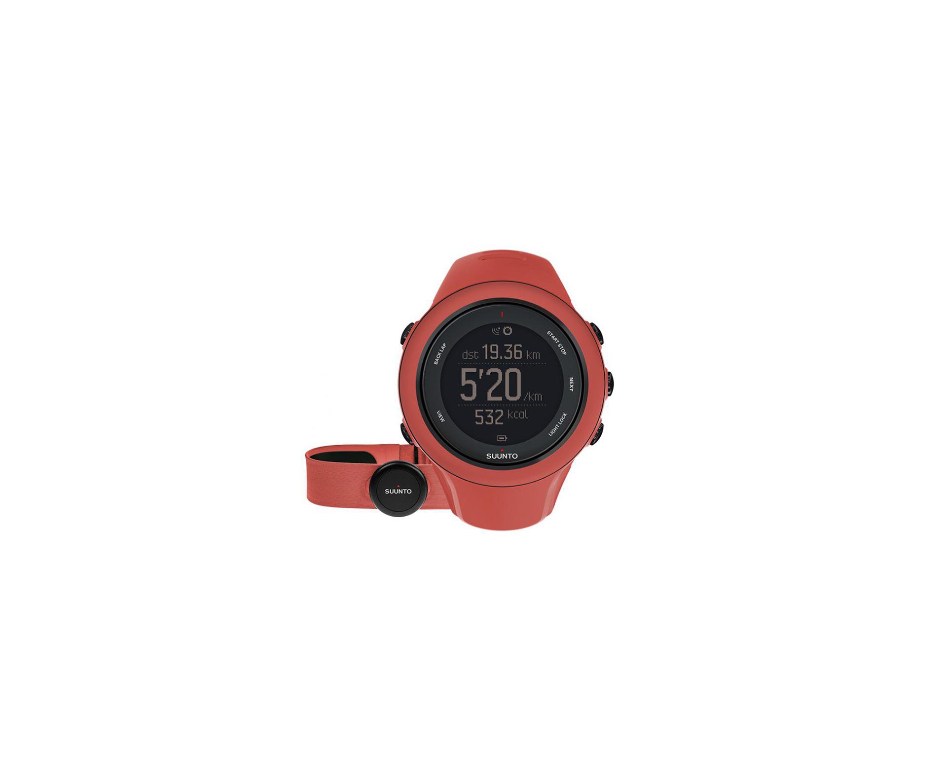 Relogio Ambit3 Sport Coral Hr Com Cinta Para Monitoramento Cardíaco E Gps Esportivo - Suunto