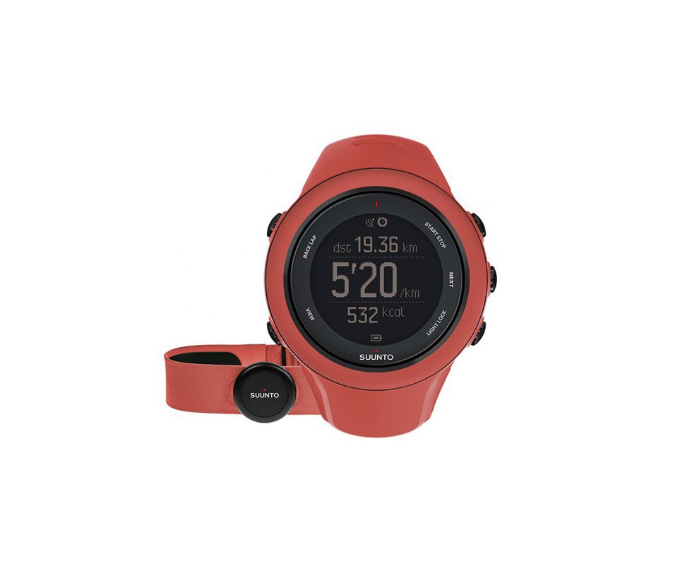 Relogio Ambit3 Sport Coral Hr Com Cinta Para Monitoramento Cardíaco E Gps Esportivo - Suunto