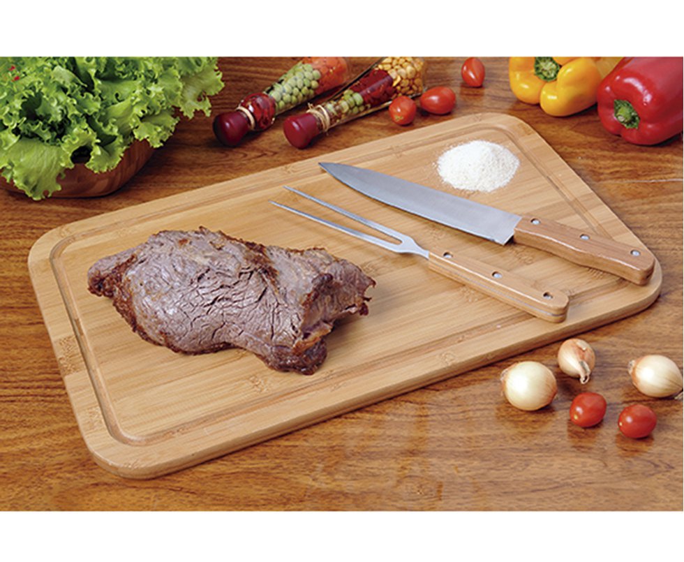 Conjunto Churrasco 3 Peças Bamboo