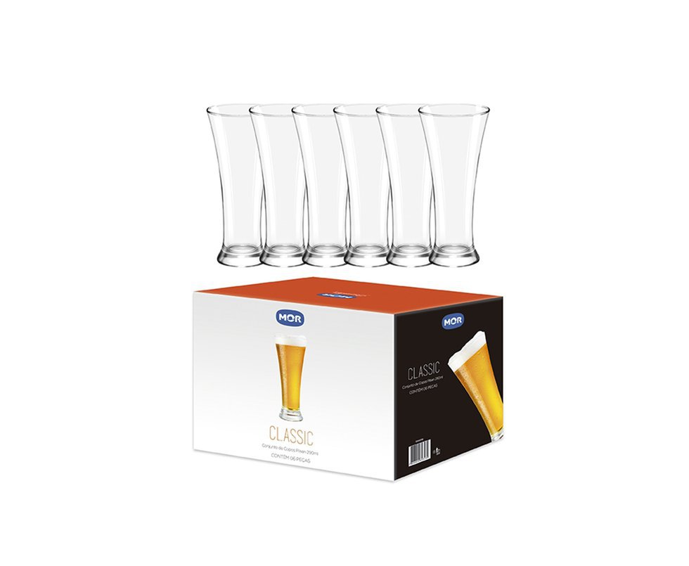 Conjunto De Copo Pilsen Classic 290ml  - Mor
