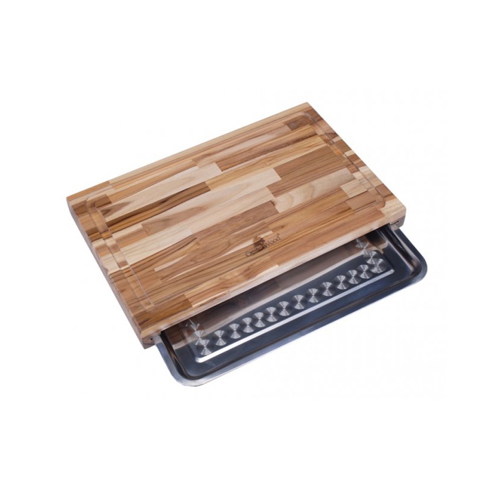 Tábua Para Churrasco + Bandeja De Inox - Oestewood