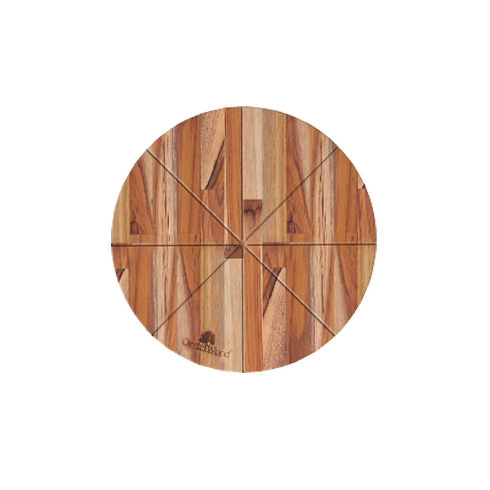 Tábua Para Pizza Com Friso E Cortador - Madeira - Oestewood