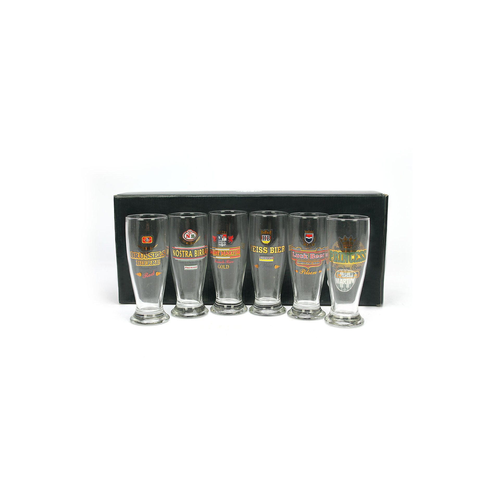 Conjunto 6 Copos Mini Brahminha Gold Beer