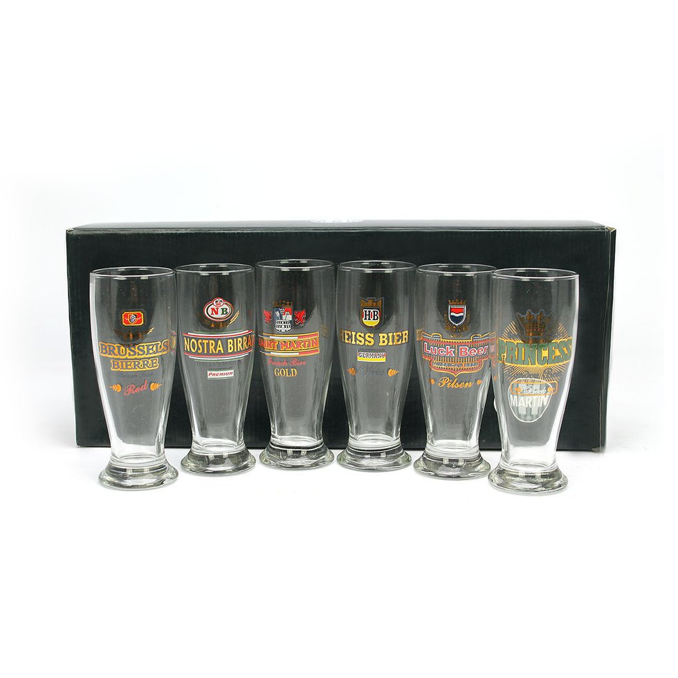 Conjunto 6 Copos Mini Brahminha Gold Beer