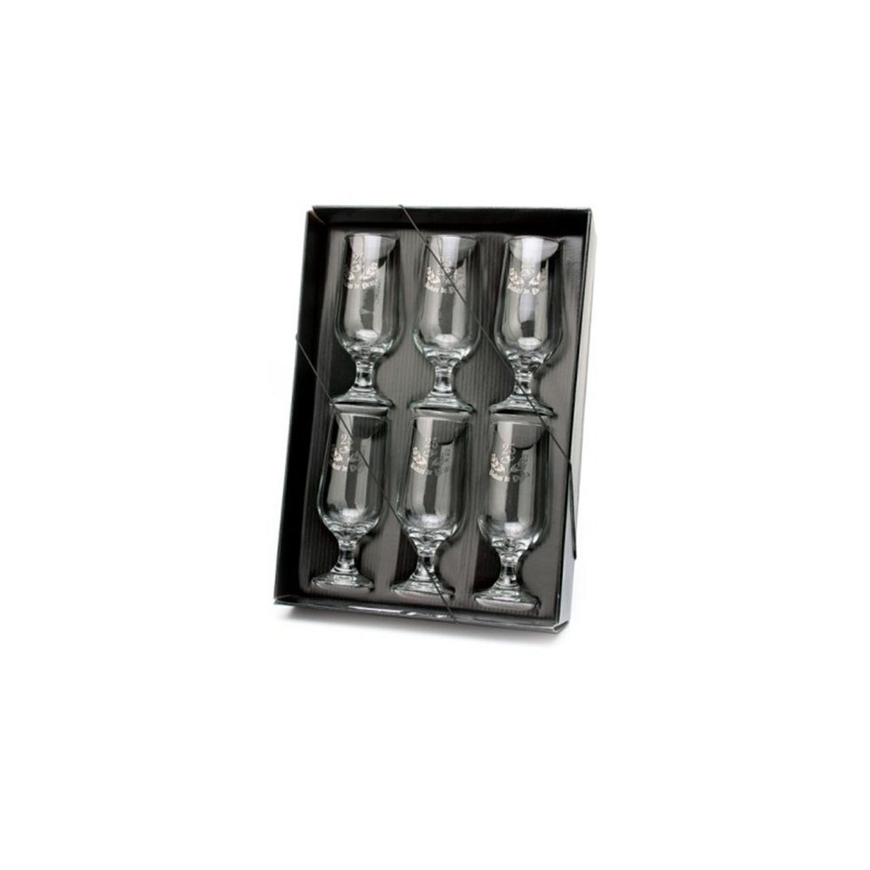 Conjunto 6 Copos Elegance Hannover Bodas Prata