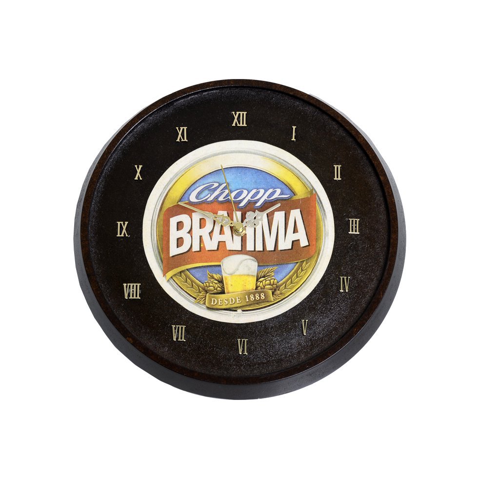 Relógio De Parede - Tampa De Barril - Chopp Brahma