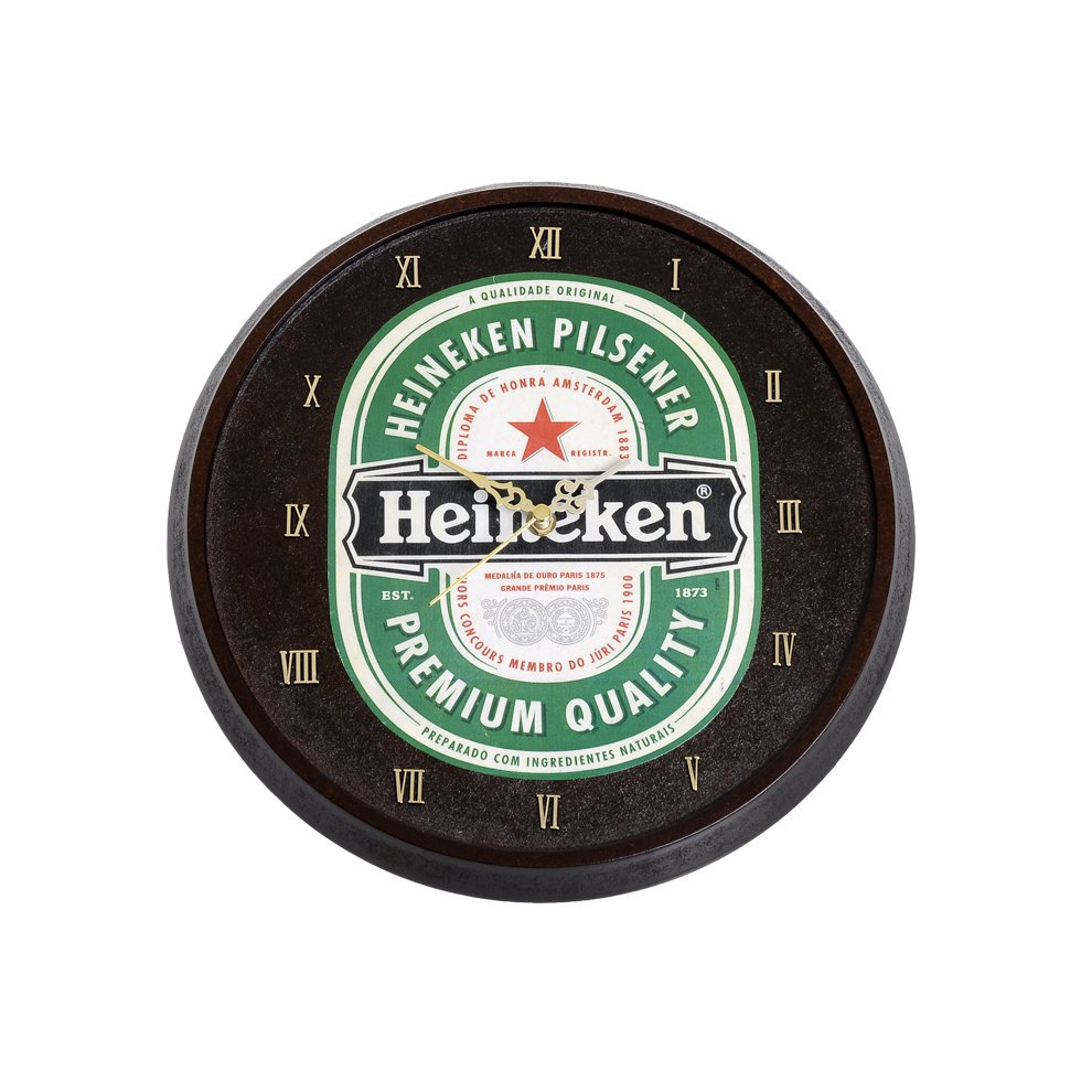 Relógio De Parede - Tampa De Barril - Heineken - G