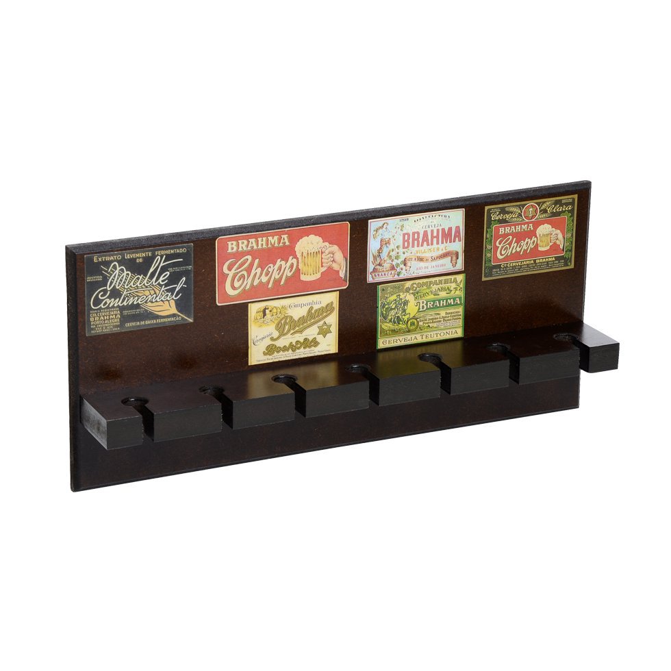 Porta Espetos De Madeira - Rótulos De Cerveja - 02