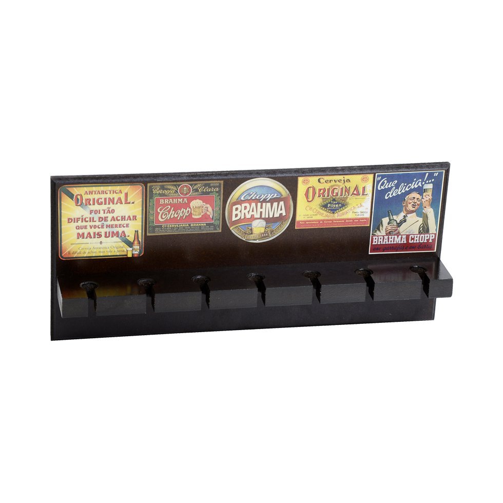 Porta Espetos De Madeira - Rótulos De Cerveja - 01