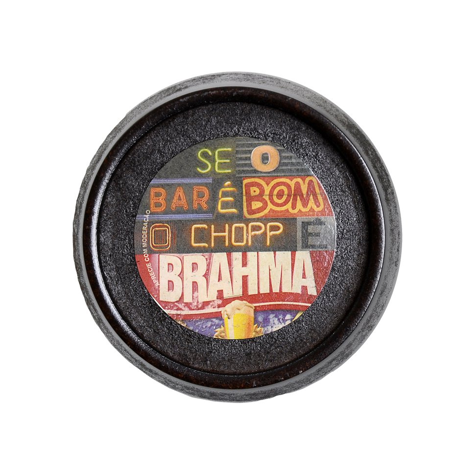 Tampa De Barril Decorativa - "se O Bar é Bom O Chopp é Brahma"