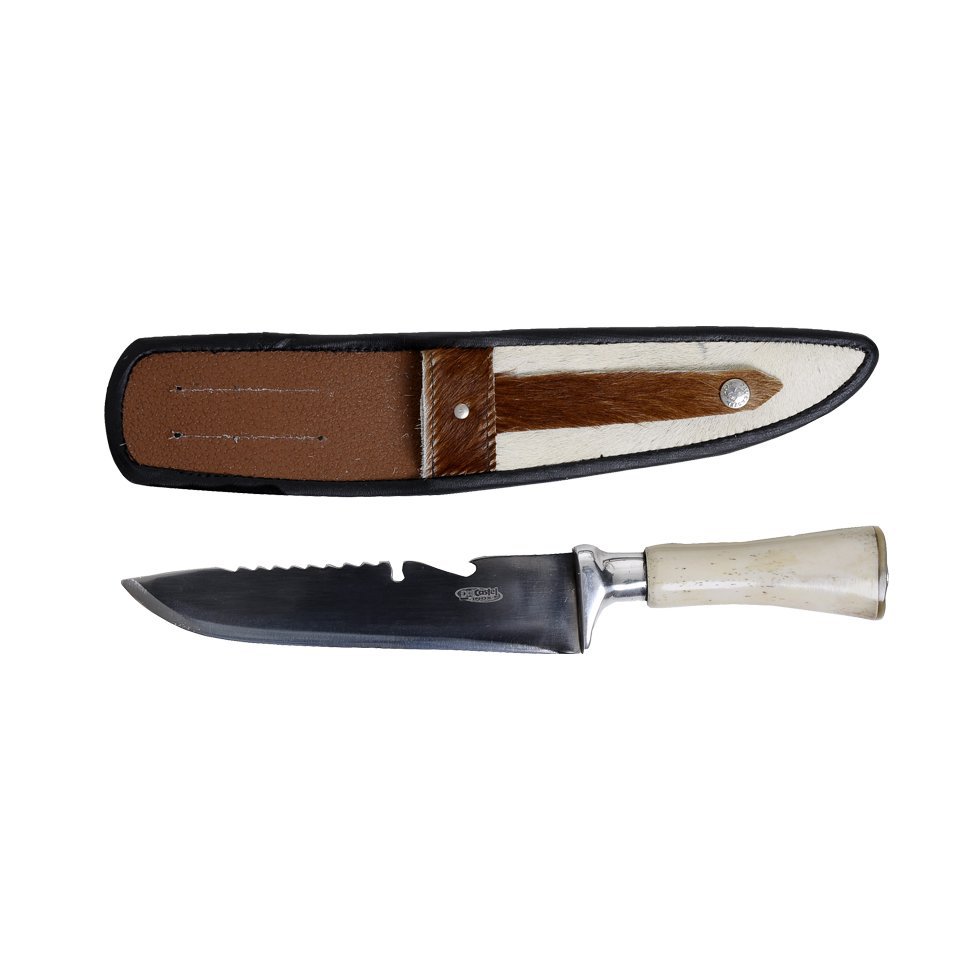 Faca Esportiva Com Escamador E Abridor - 8" - Cabo De Osso - Dal Castel