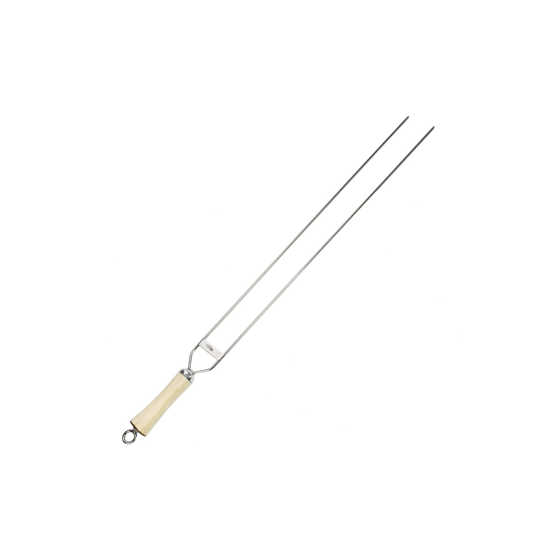 Espeto Duplo 7 Mm X 80 Cm Inox Cabo De Osso - Dal Castel