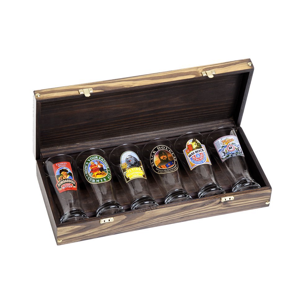 Conjunto Brahminha Celebration - 6 Copos + Caixa De Madeira