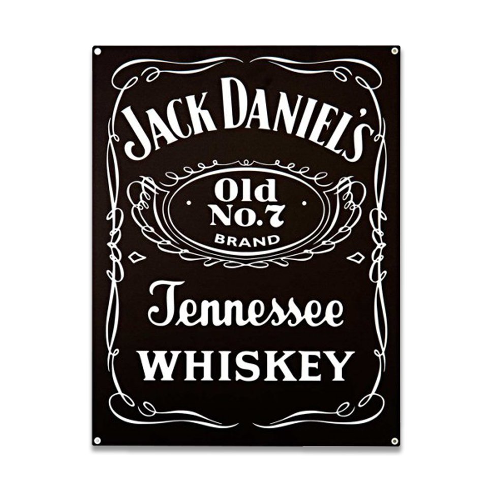 Placa Decorativa - Jack Daniels (black) - 39x30 Cm - All Classics