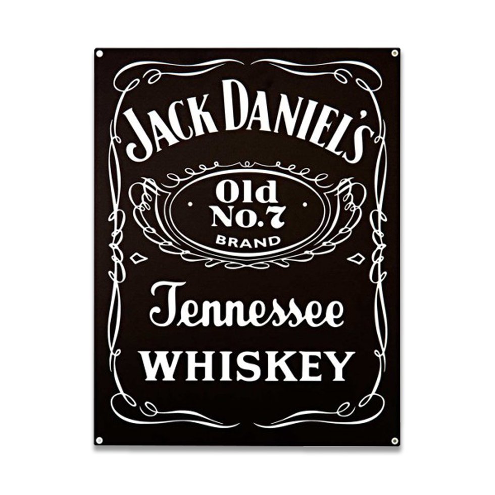 Placa Decorativa - Jack Daniels (black) - 39x30 Cm - All Classics