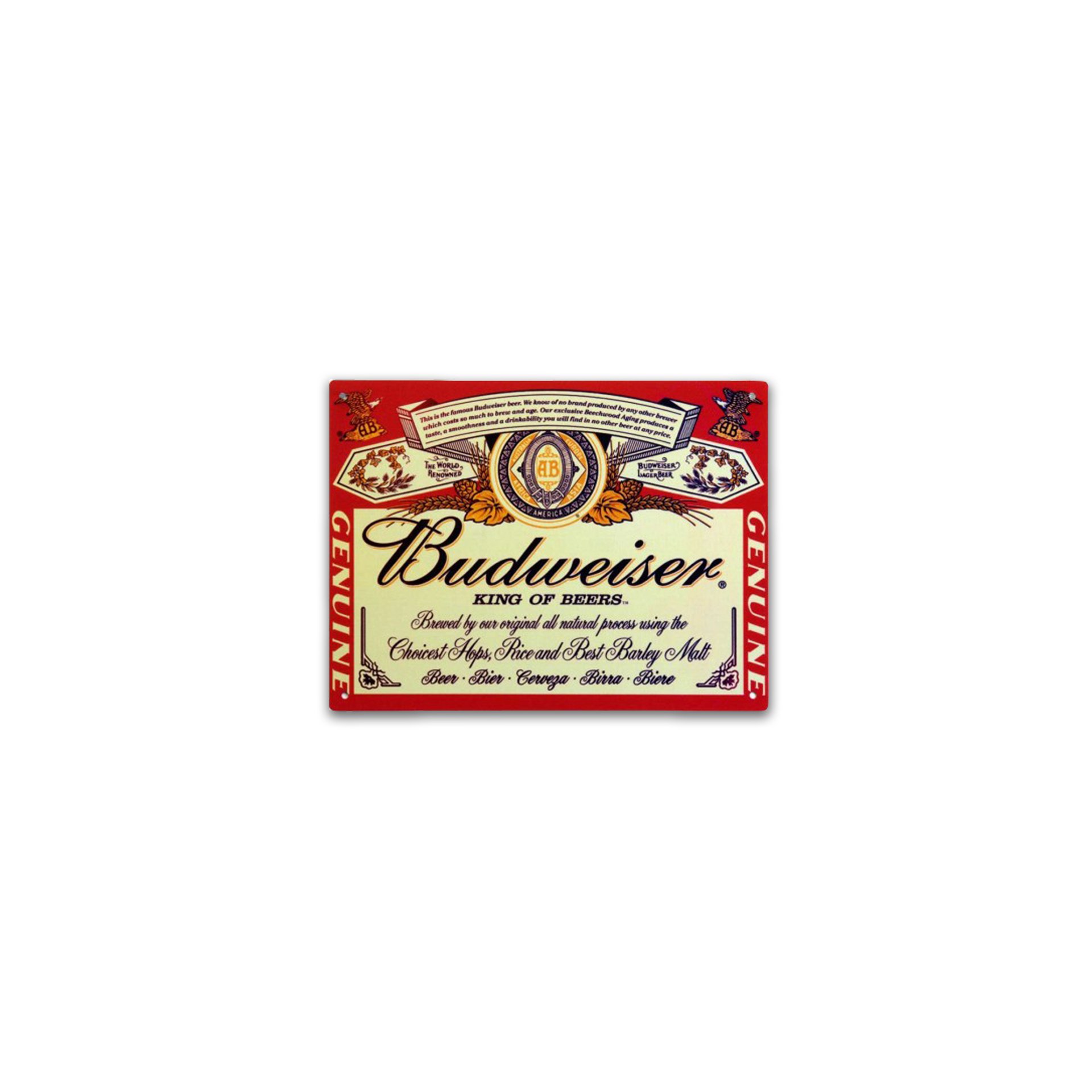 Placa Decorativa - Budweiser - 30x39 Cm - All Classics