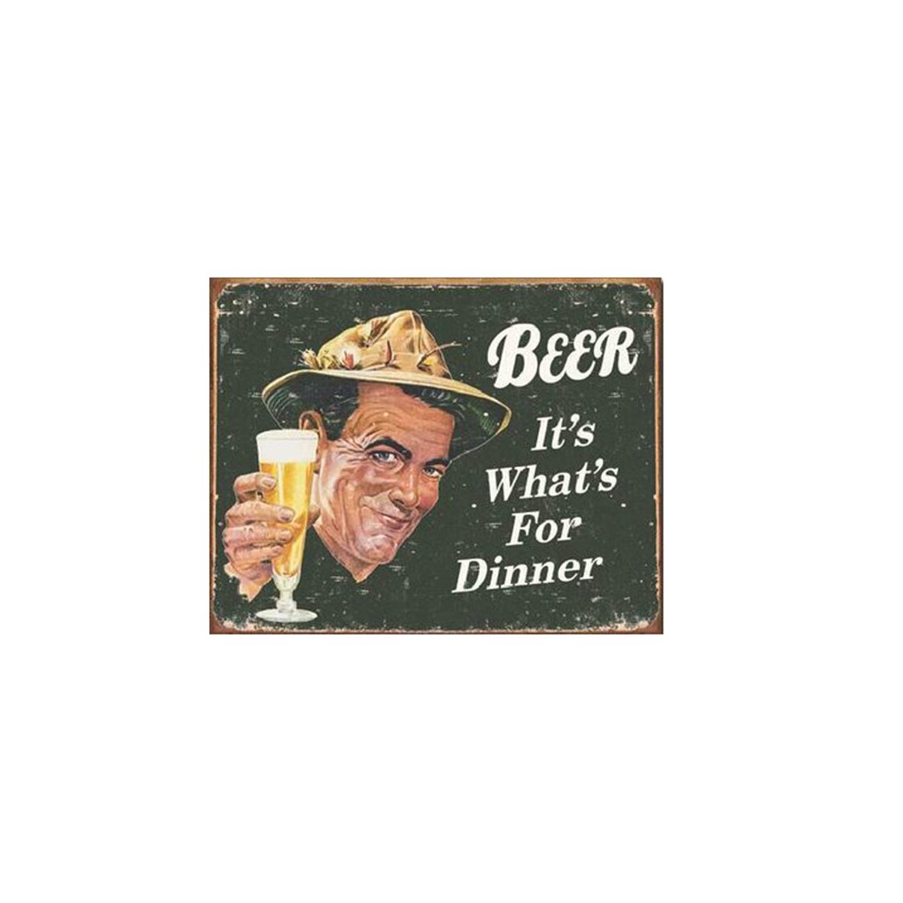 Placa Decorativa Beer Dinner 30x39 Cm