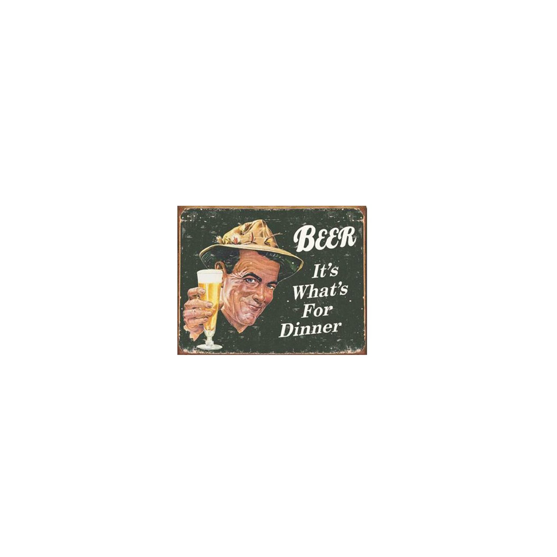 Placa Decorativa Beer Dinner 30x39 Cm