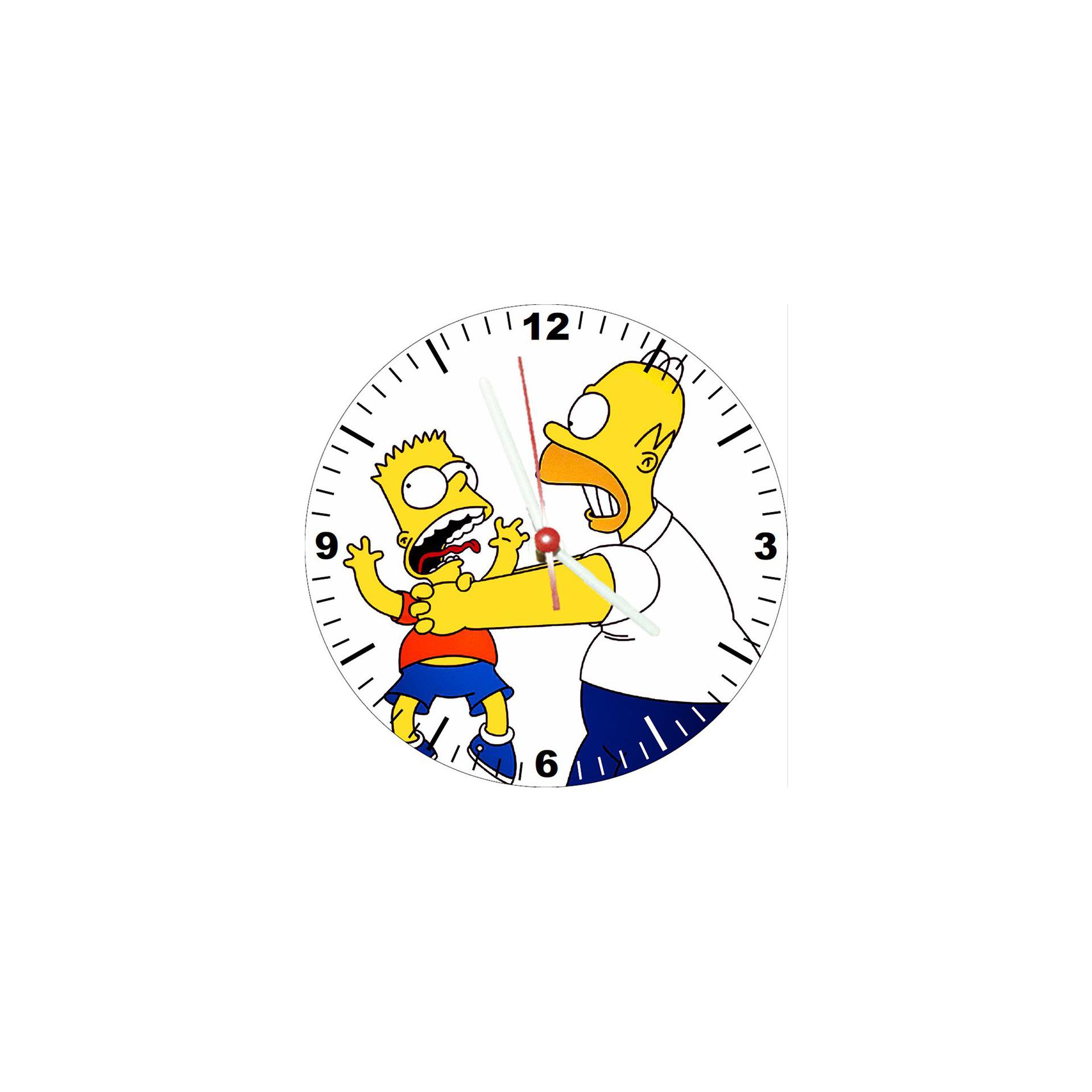 Relógio De Parede Hommer E Bart Simpson