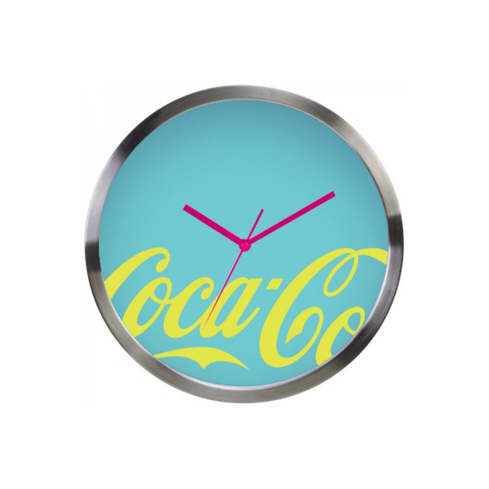 Relógio De Parede Contemporary Green Blue Green - Coca-cola