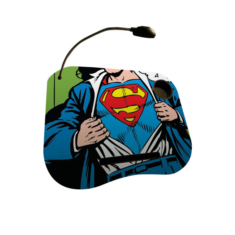 Suporte Para Notebook Com Almofada E Led - Superman - Dc Comics