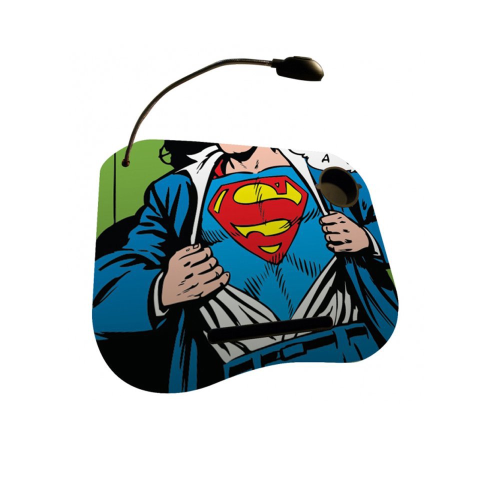 Suporte Para Notebook Com Almofada E Led - Superman - Dc Comics