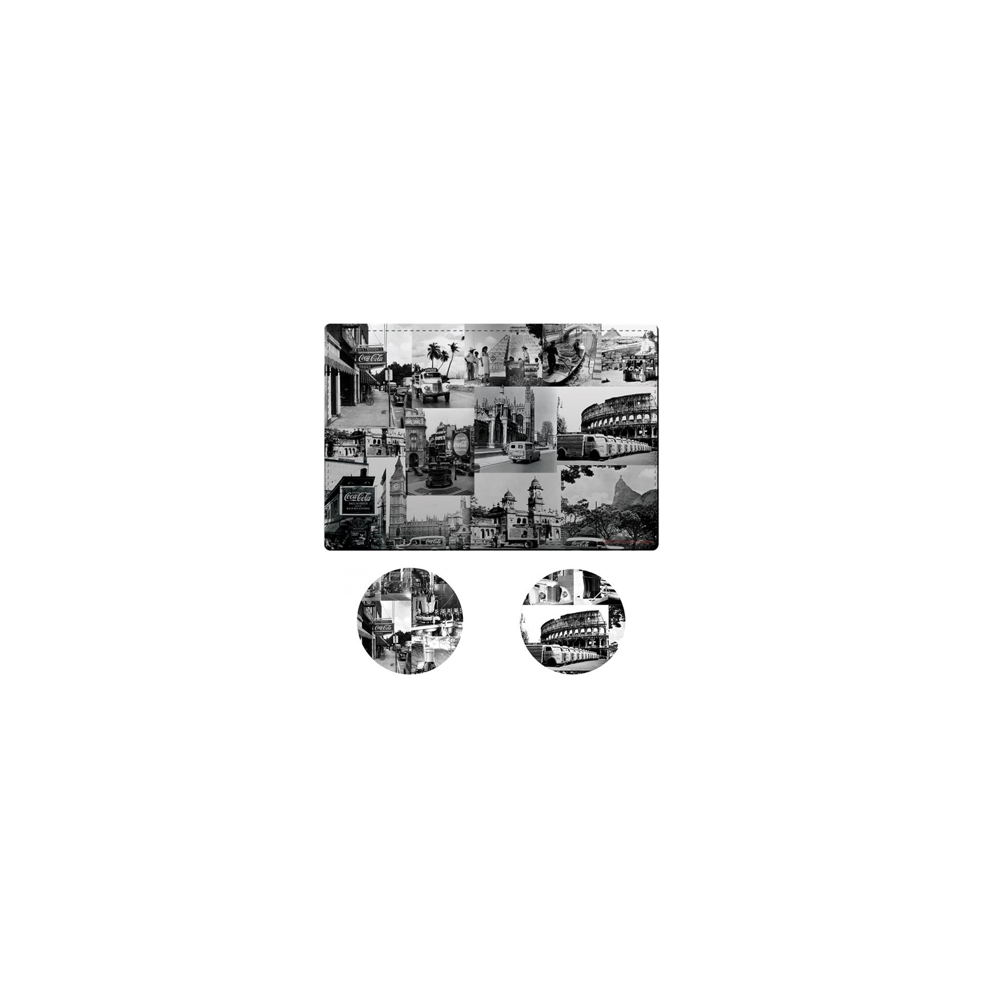 Kit Jogo Americano E Porta Copos Landscapes - Coca-cola