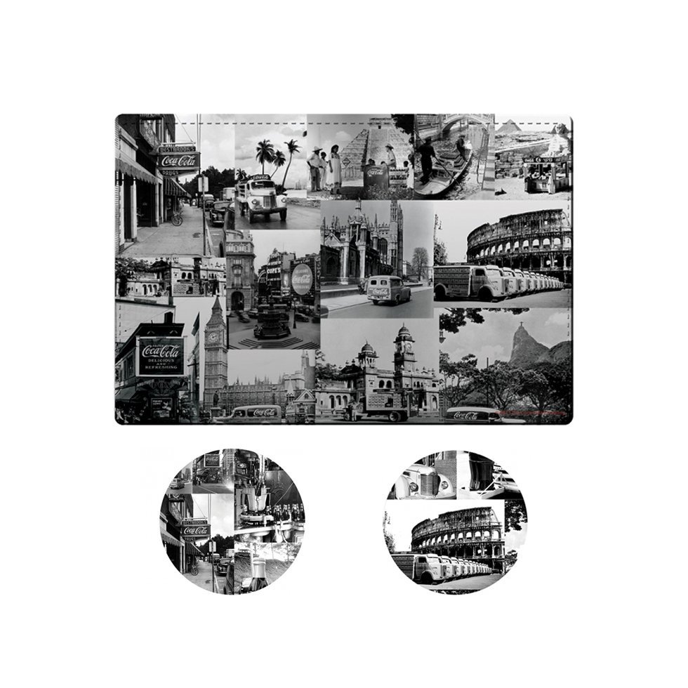 Kit Jogo Americano E Porta Copos Landscapes - Coca-cola