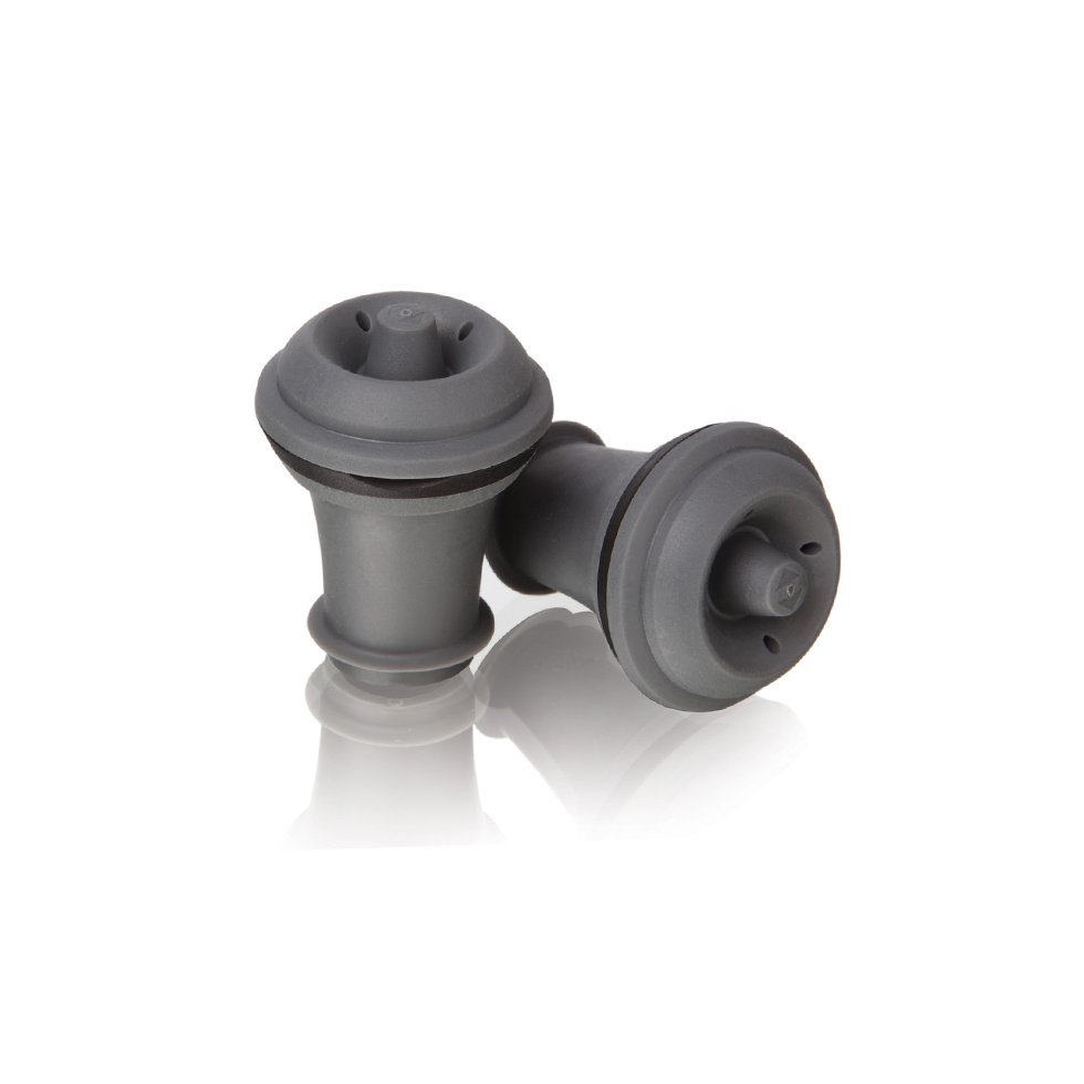 Conjunto De Rolhas Para Vinho - 2 Unidades - Vacu Vin