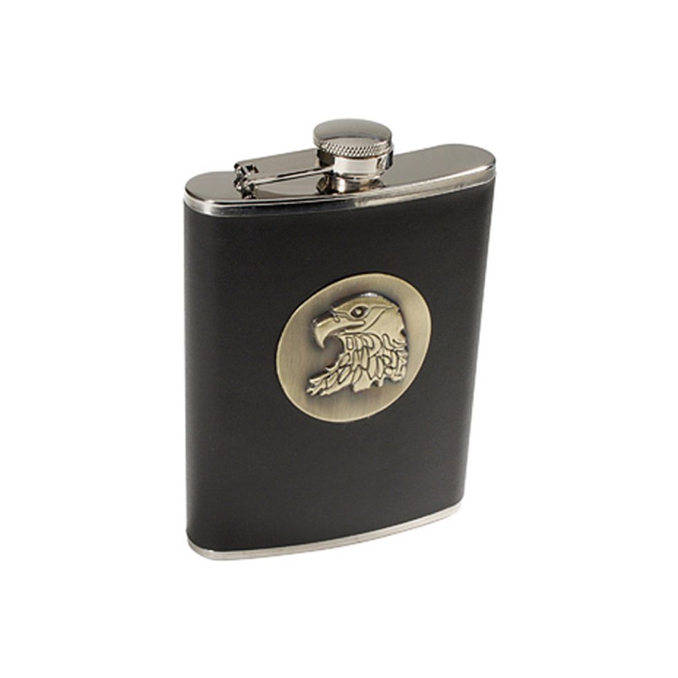 Conjunto Cantil De Inox E Couro + 4 Acessórios - Dclub Tabacaria