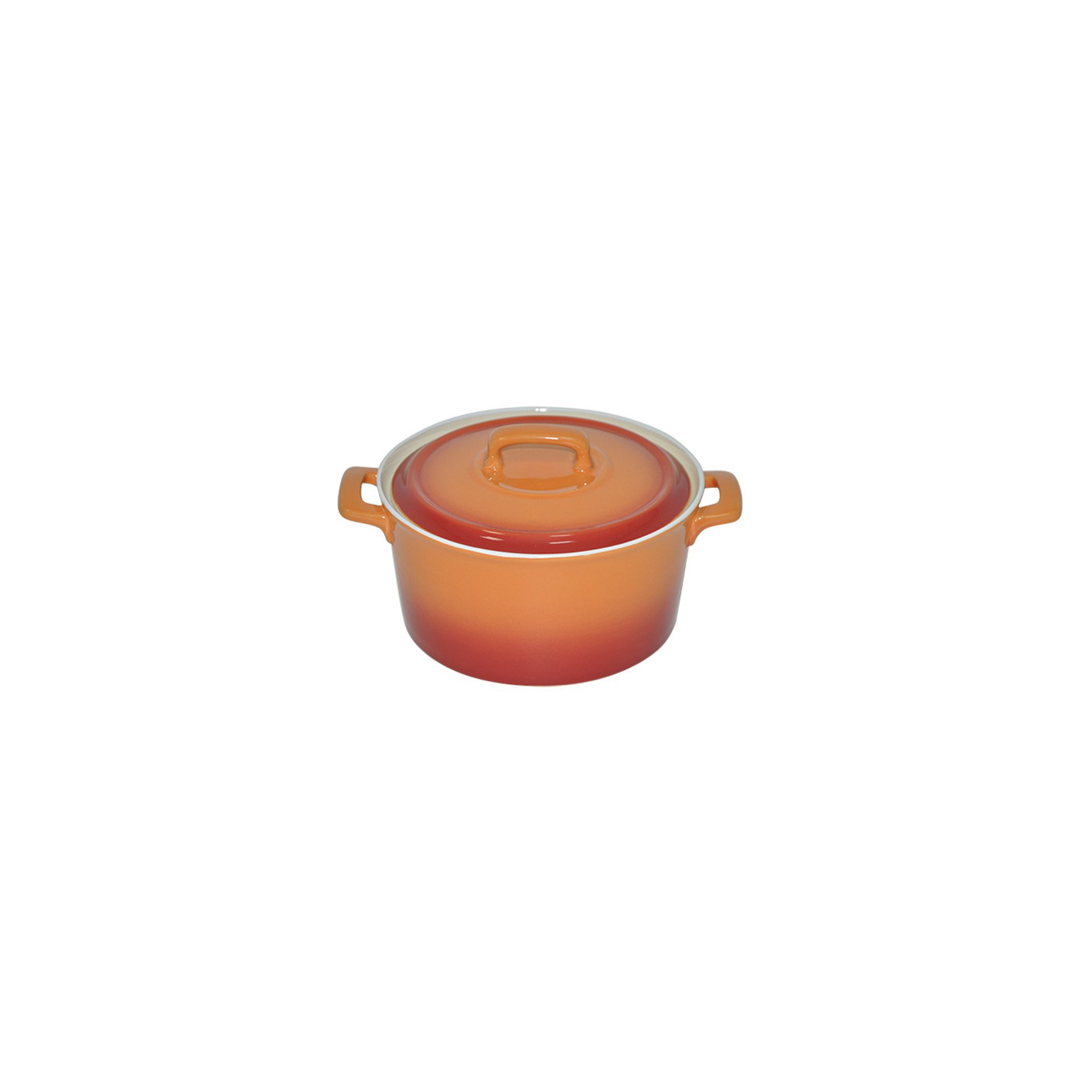 Caçarola Em Cerâmica Com Tampa Laranja - 22 Cm - Dynasty
