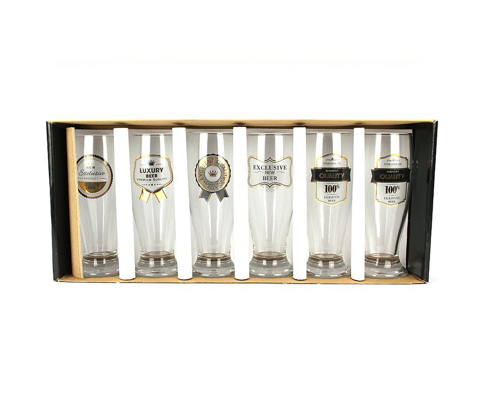 Conjunto 6 Copos Brahminha Novo Premium Gold