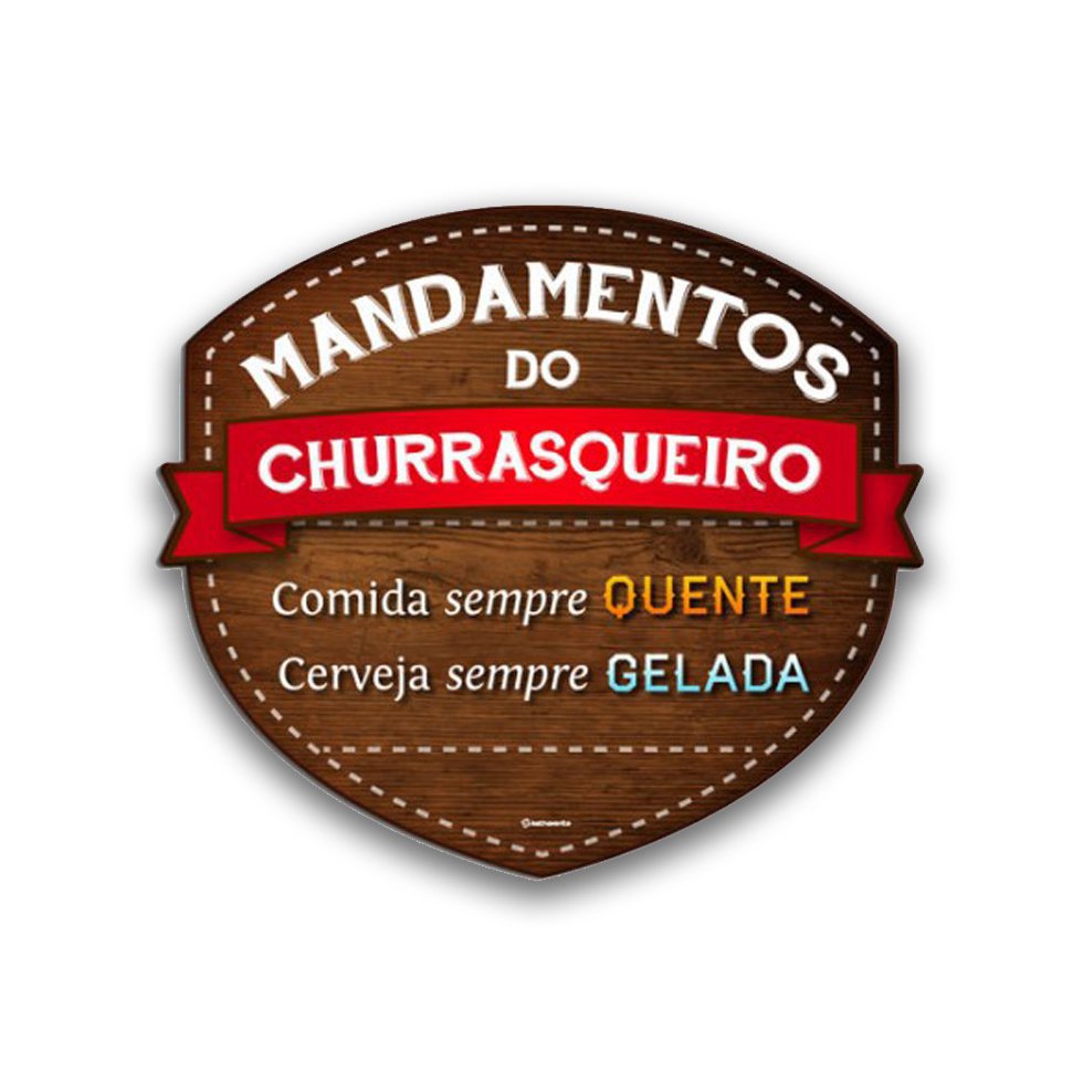 Placa Decorativa - Mandamentos Do Churrasqueiro / Cerveja