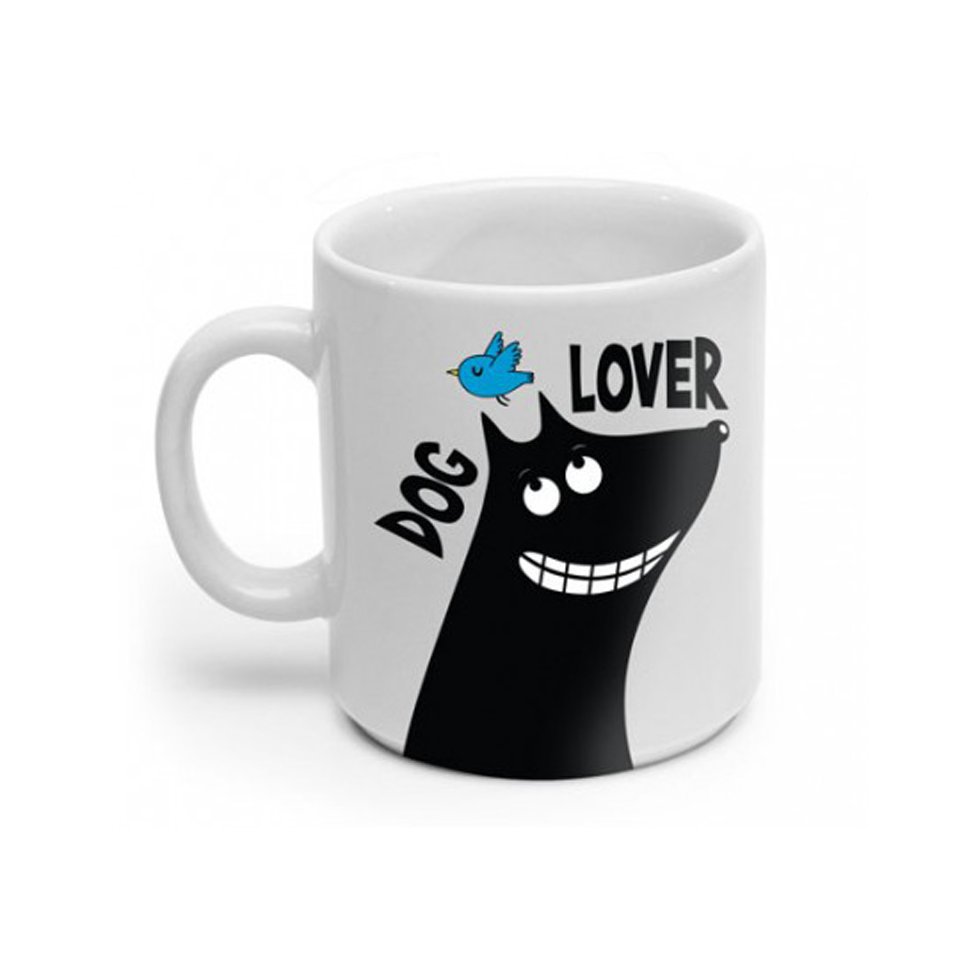 Caneca De Porcelana Branca - Dog Lover