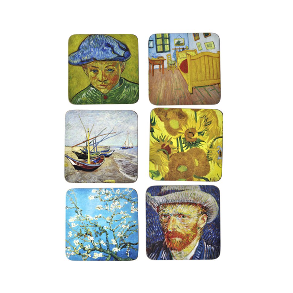 Porta Copos De Cortiça - Van Gogh - 6 Peças