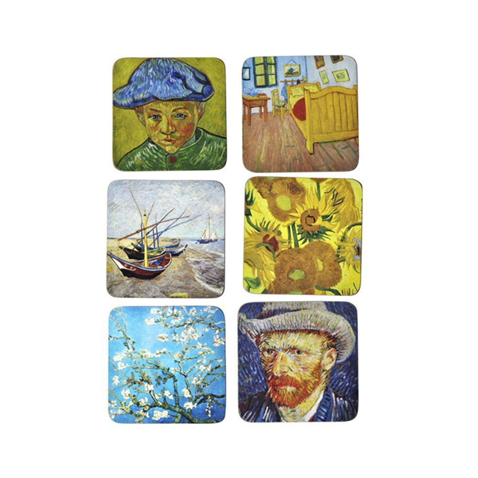 Porta Copos De Cortiça - Van Gogh - 6 Peças