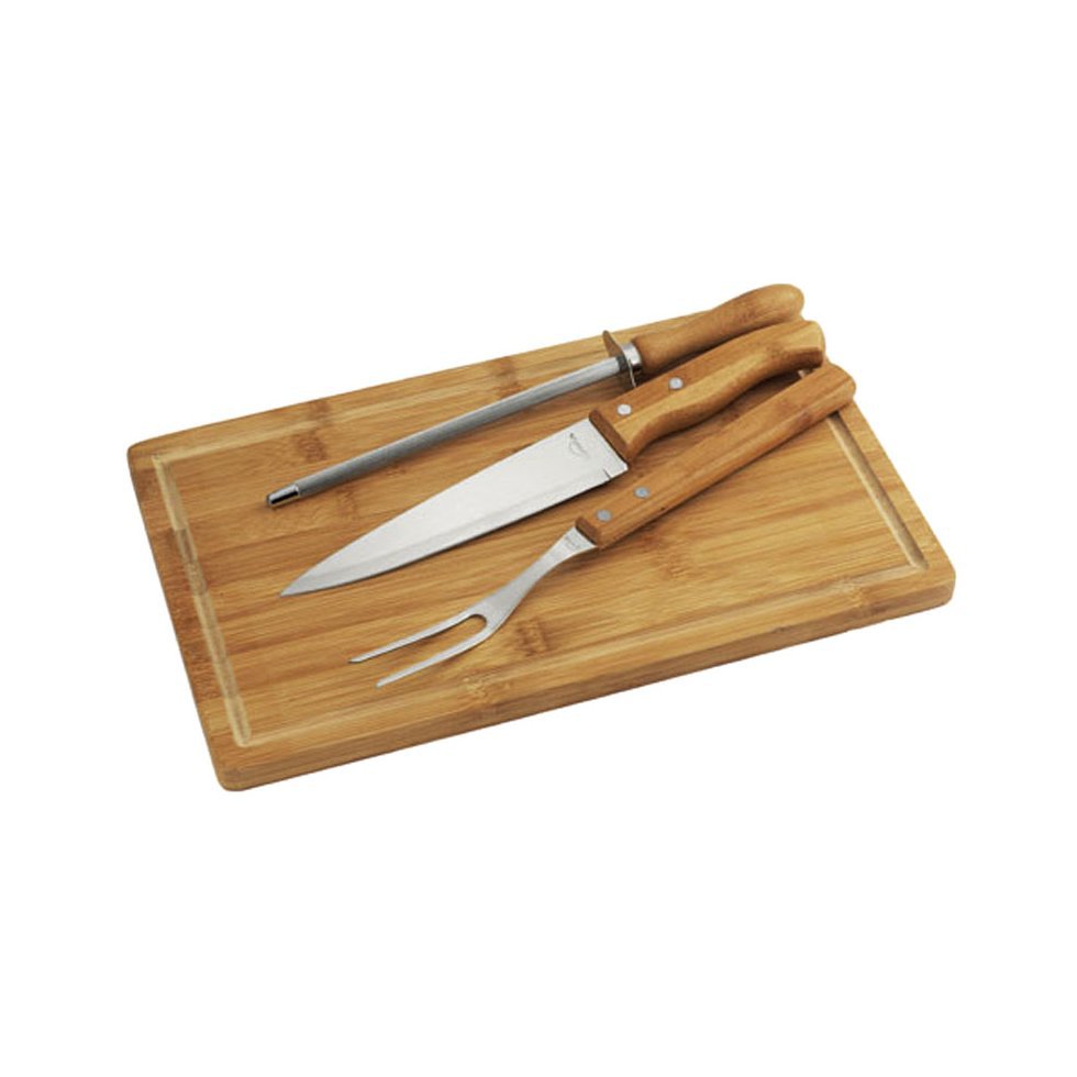 Conjunto Para Churrasco Em Bambu - 4 Peças - Dynasty