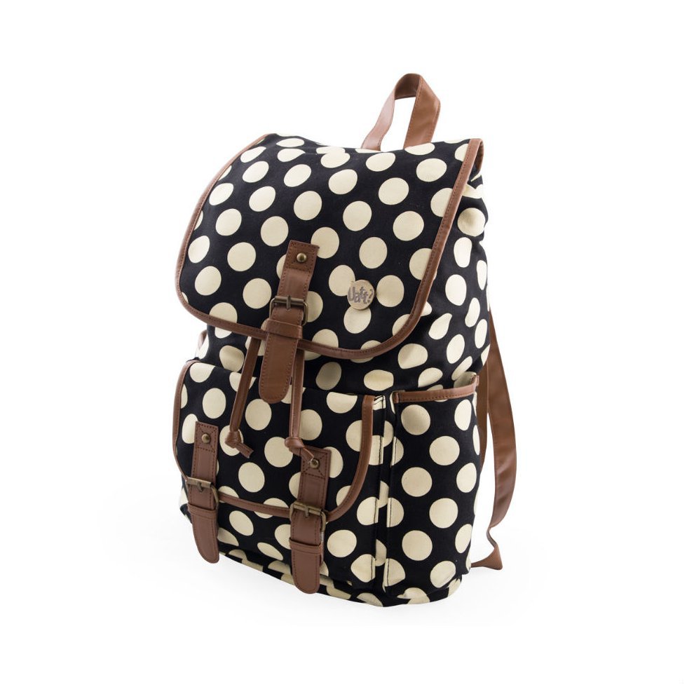 Mochila College - Poá Preto E Bege - Uatt?